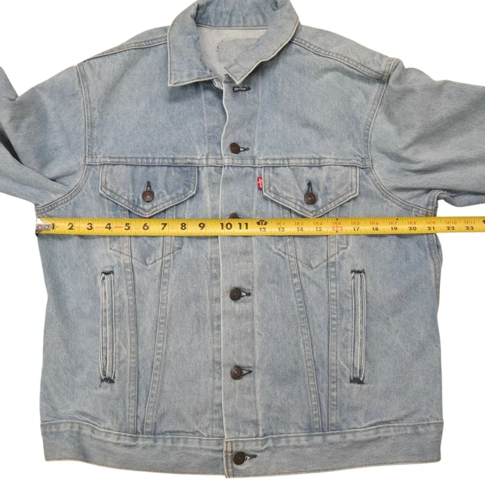 Vtg 1984 Levi's Denim Trucker Jacket Men's L (42R) Light Wash 70506-0211 USA VGC